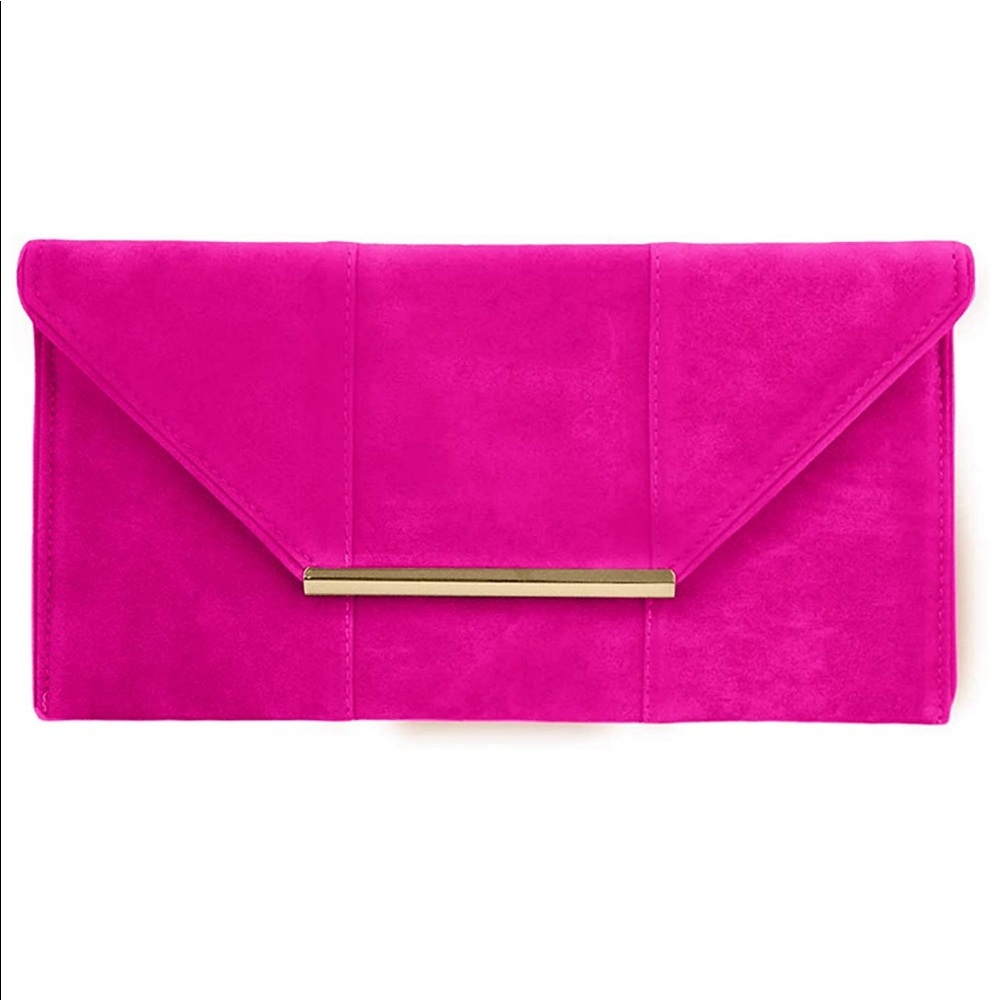 Hot pink clutch